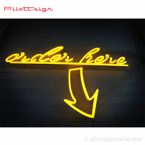 Publicité de haute qualité Acrylique LED Signé au néon éclairé